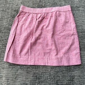 Loft Salmon/Pink Color Skirt Full Elastic Waist Size Large